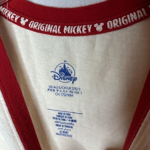 Disney Parks Mickey Mouse T-shirt.  Crew Neck 80’s Retro Vintage Style. Size Sm. - Picture 3 of 6